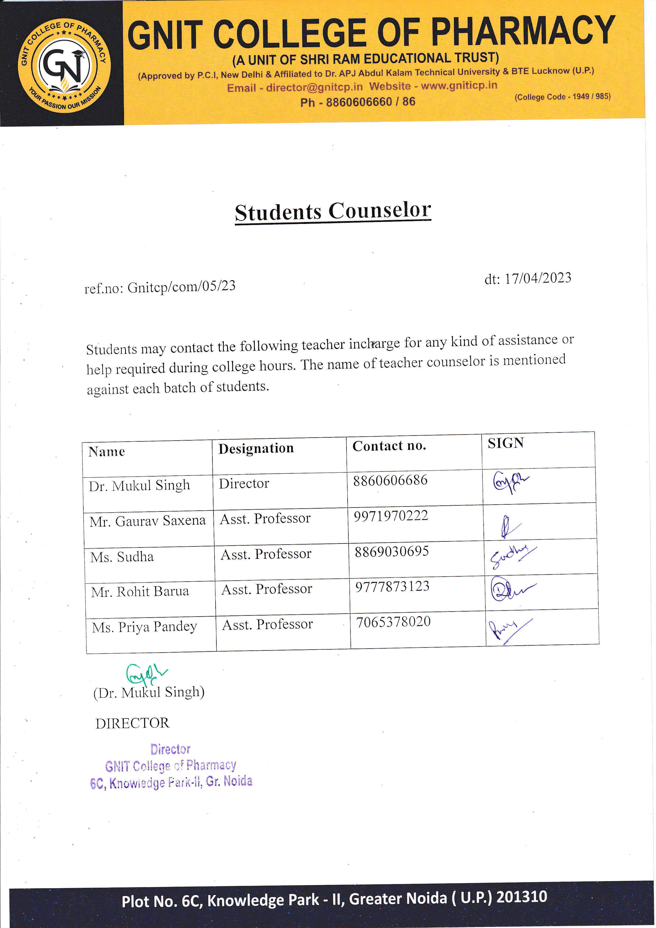 student_counslor